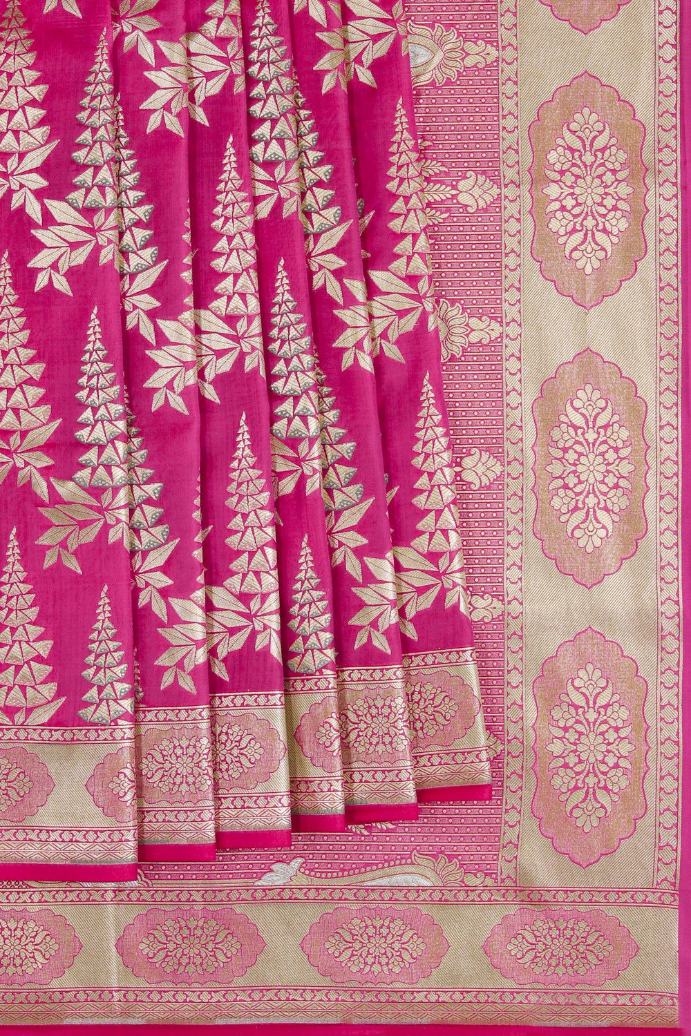 Image of Banarasi Katan Silk Pink Saree